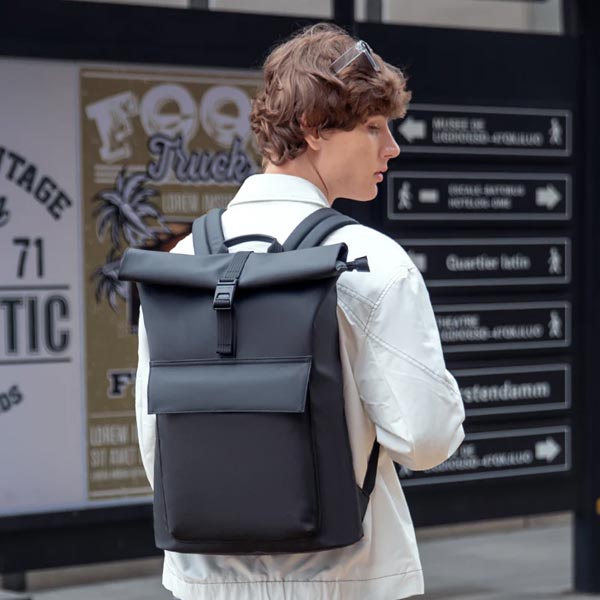 Minimalism Ⅰ er stílhreinn & léttur 16 lítra stækkanlegur í 22 lítra bakpoki fyrir 15,6" – 17,3" fartölvur, YKK rennilásar og þægileg hönnun fyrir daglega notkun - Image 2