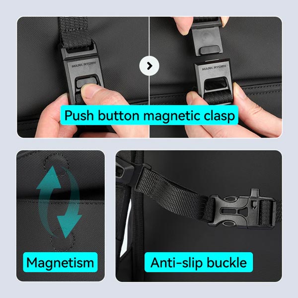 Minimalism Ⅰ er stílhreinn & léttur 16 lítra stækkanlegur í 22 lítra bakpoki fyrir 15,6" – 17,3" fartölvur, YKK rennilásar og þægileg hönnun fyrir daglega notkun - Image 4